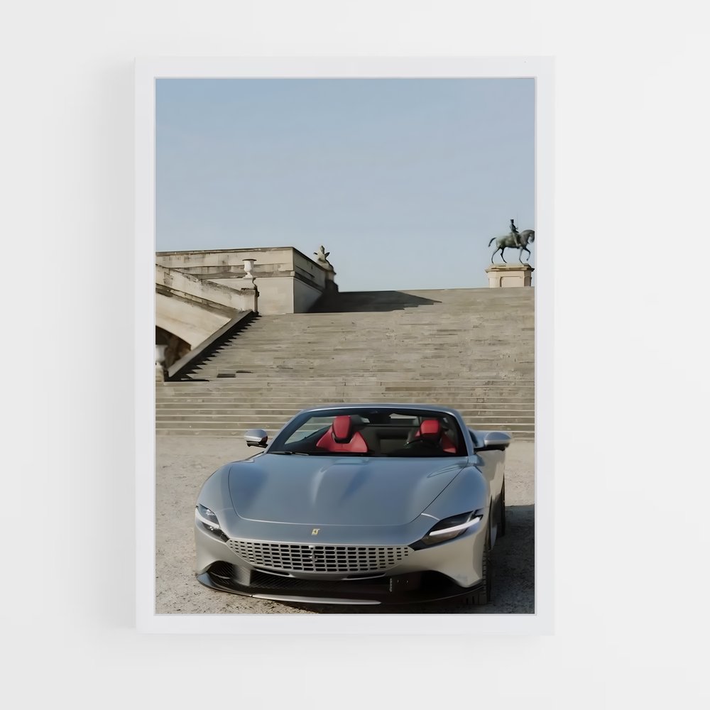Poster L'Élégance Argentée – affiche Ferrari (vue 3)